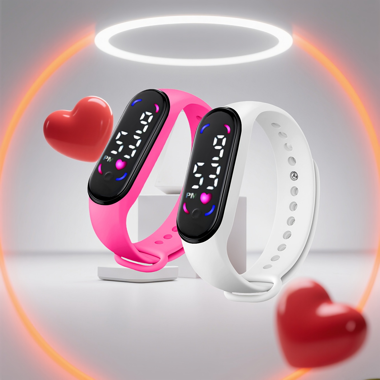 4pcs Stylish Touch LED Electronic Watch Set